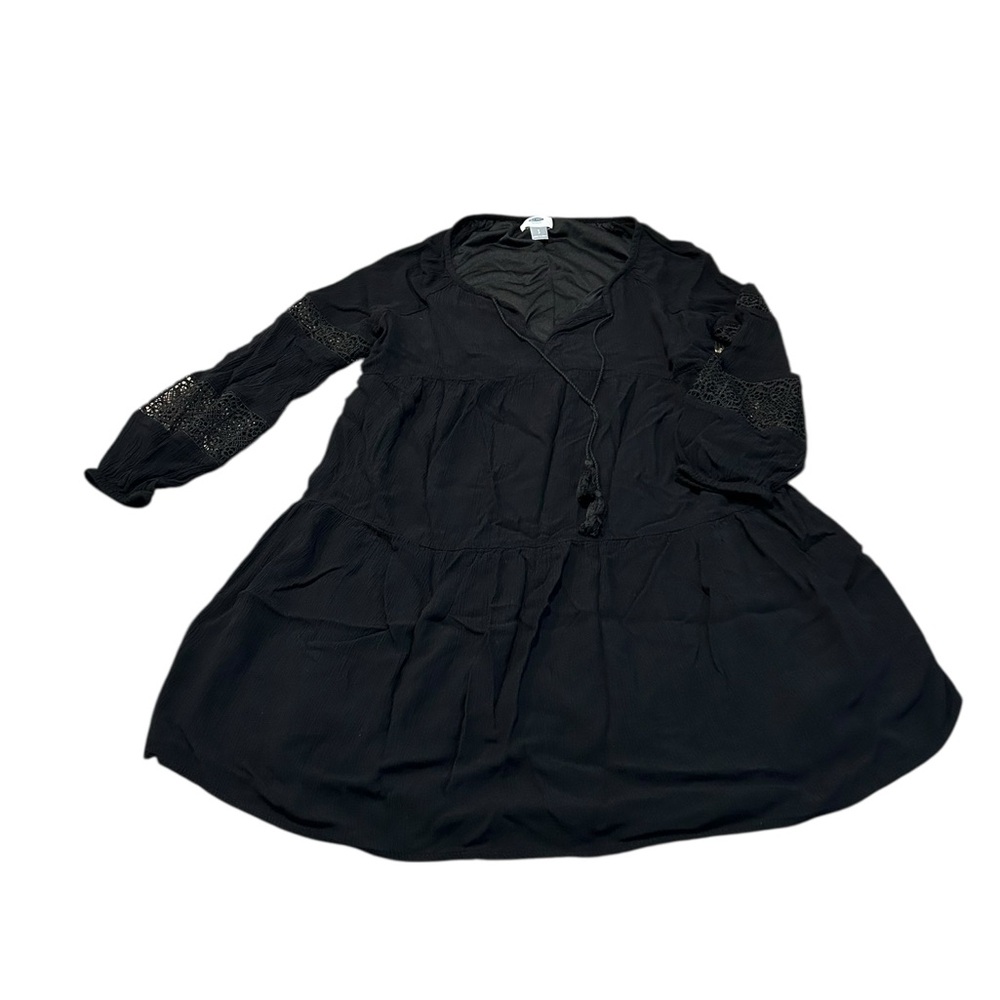 OLD NAVY gauzy black mini dress